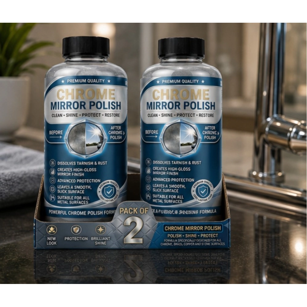 Generic Pack of 2 Chrome Mirror Polish Liquid Bottles 100 ML - Image 5