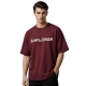 Generic Men's Cotton Blend Printed Oversized Round Neck Half Sleeve T-Shirt (Maroon) Generic Men's Cotton Blend Printed Oversized Round Neck Half Sleeve T-Shirt (Maroon)