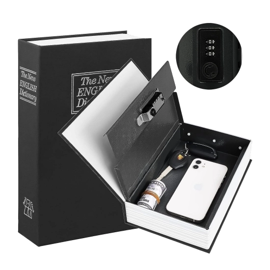 Generic Secret Book Safe with Number Locker (Black) Generic Secret Book Safe with Number Locker (Black)