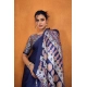 Generic Women's Satin Crepe Printed Saree With Unstitched Blouse 5.5Mtr (Navy Blue) Generic Women's Satin Crepe Printed Saree With Unstitched Blouse 5.5Mtr (Navy Blue)