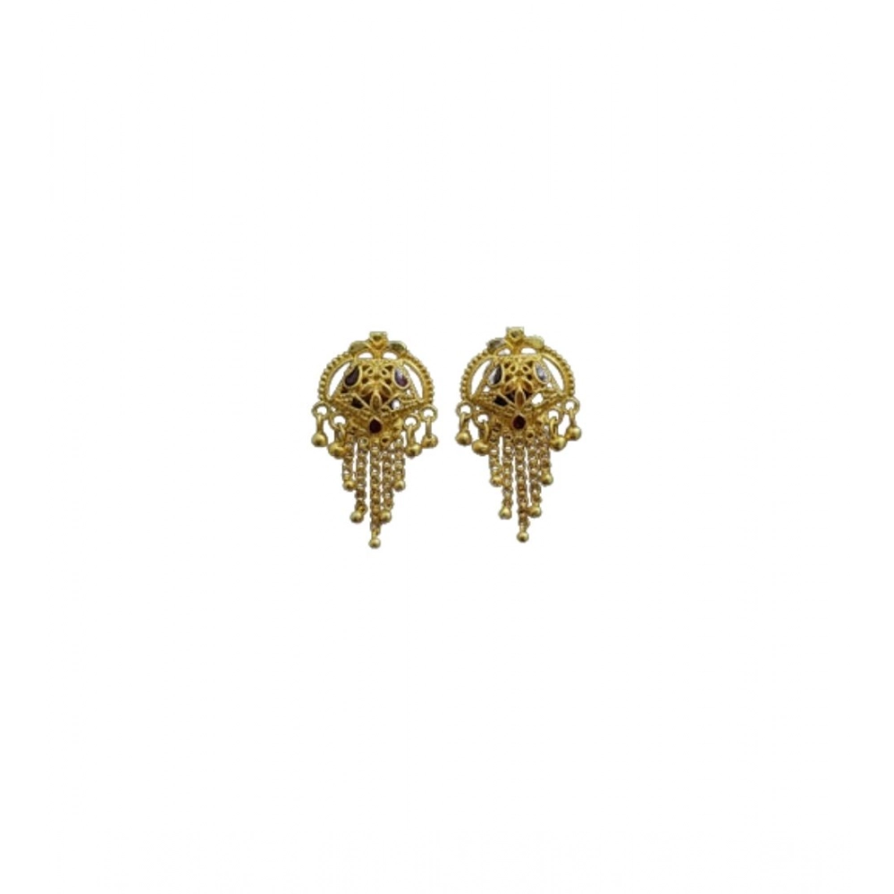 Generic Women's Pack of_2 Brass Gold-Plated Earrings (Gold) Generic Women's Pack of_2 Brass Gold-Plated Earrings (Gold)