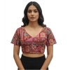 Generic Women's Crepe Position Print V Neck Short Sleeve Readymade Blouse (Pink 38 Ready , Alterable 36–40)-PID65822 Generic Women's Crepe Position Print V Neck Short Sleeve Readymade Blouse (Pink 38 Ready , Alterable 36–40)-PID65822