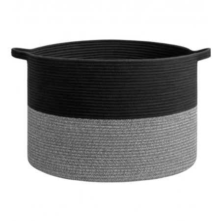 Generic Cotton Pack Of_1 16x14 Inch Storage Basket For Clothes With Out Lid (Black-Black-Kidi) Generic Cotton Pack Of_1 16x14 Inch Storage Basket For Clothes With Out Lid (Black-Black-Kidi)