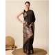 Generic Women's Soft Silk Jacquard Saree With Unstitched Blouse 5.5Mtr (Black)
