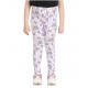 Generic Girl's Cotton Lycra Floral Elasticated Jeggings (Lavender)