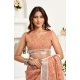 Generic Women's Faux Linen Floral Print Ready to wear Saree With Unstitched Blouse 5.5Mtr (Peach) Generic Women's Faux Linen Floral Print Ready to wear Saree With Unstitched Blouse 5.5Mtr (Peach)