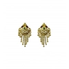 Generic Women's Pack of_2 Brass Gold-Plated Earrings (Gold)