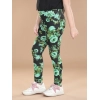 Generic Girl's Cotton Lycra Floral Elasticated Jeggings (Black-Green) Generic Girl's Cotton Lycra Floral Elasticated Jeggings (Black-Green)