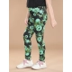 Generic Girl's Cotton Lycra Floral Elasticated Jeggings (Black-Green) Generic Girl's Cotton Lycra Floral Elasticated Jeggings (Black-Green)