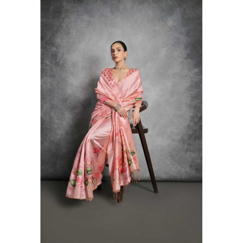 Generic Women's Cotton Printed Saree With Unstitched Blouse 5.5 Mtr (Peach) Generic Women's Cotton Printed Saree With Unstitched Blouse 5.5 Mtr (Peach)