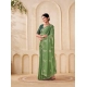 Generic Women's Digital Printed  Georgette Saree With Unstitched Blouse (Pista, 5-6 Mtrs)