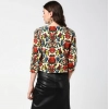 Generic Women's Polyester Floral 3-4th Sleeves Shrug (Multicolor)