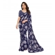 Generic Women's Georgette Printed Saree With Unstitched Blouse 5.5Mtr (Navy Blue) Generic Women's Georgette Printed Saree With Unstitched Blouse 5.5Mtr (Navy Blue)