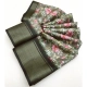 Generic Women's Cotton Silk Floral Printed Saree With Unstitched Blouse 5.5Mtr (Grey)