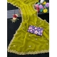 Generic Women's Stone Work Soft Silk Saree With Unstitched Blouse (Green, 5-6 Mtrs)