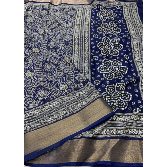 Generic Women's Cotton Silk Printed Saree With Unstitched Blouse 5.5Mtr (Blue) Generic Women's Cotton Silk Printed Saree With Unstitched Blouse 5.5Mtr (Blue)
