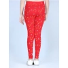 Generic Girl's Cotton Lycra Printed Elasticated Leggings (Red) Generic Girl's Cotton Lycra Printed Elasticated Leggings (Red)