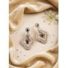 Generic Women's Brass Silver Plated Drop Earrings (Blue) Generic Women's Brass Silver Plated Drop Earrings (Blue)