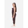 Generic Girl's Rayon Floral Sleeveless Jumpsuit (Black-Red) Generic Girl's Rayon Floral Sleeveless Jumpsuit (Black-Red)