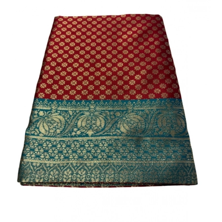 Generic Women's Jacquard Printed Saree With Unstitched Blouse 5.5Mtr (Maroon) Generic Women's Jacquard Printed Saree With Unstitched Blouse 5.5Mtr (Maroon)