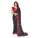 Generic Women's Georgette Printed Saree With Unstitched Blouse 5.5Mtr (Black) Generic Women's Georgette Printed Saree With Unstitched Blouse 5.5Mtr (Black)