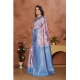 Generic Women's Banarasi Silk Jaquard Woven Saree With Unstitched Blouse 5.5Mtr (Pink)