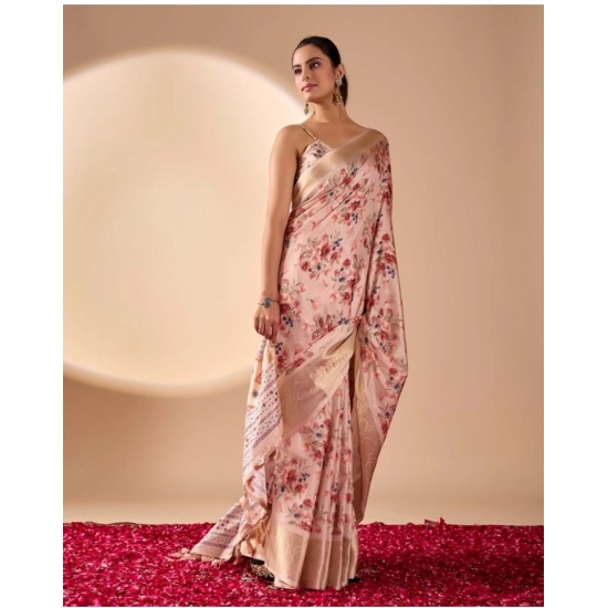 Generic Women's Faux_Banarasi_Silk Woven Saree With Unstitched Blouse 5.5Mtr (Light_Mauve)