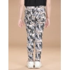 Generic Girl's Cotton Lycra Floral Elasticated Jeggings (Multicolor)