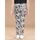 Generic Girl's Cotton Lycra Floral Elasticated Jeggings (Multicolor)