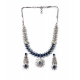 Generic Women's Brass Silver Plated Necklace set (Blue) Generic Women's Brass Silver Plated Necklace set (Blue)