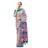 Generic Women's Faux_Tussar Kalamkari_Print Saree With Unstitched Blouse 5.5Mtr (Green)