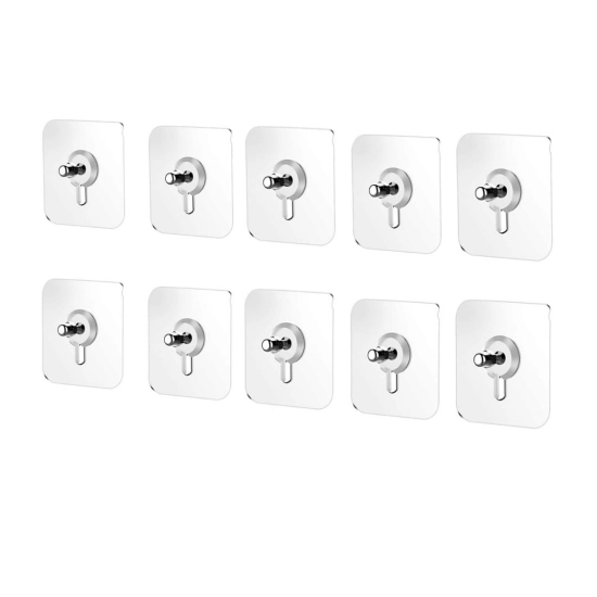 Generic Pack of 10 Acrylic-Metal Wall Hook (Multicolor) Generic Pack of 10 Acrylic-Metal Wall Hook (Multicolor)