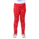 Generic Girl's Cotton Lycra Embellished Elasticated Leggings (Red) Generic Girl's Cotton Lycra Embellished Elasticated Leggings (Red)