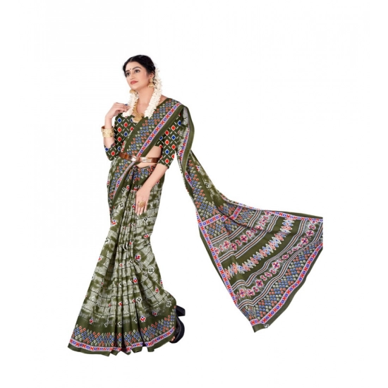 Generic Women's Soft Pure Cotton Printed Saree With Unstitched Blouse 5.5Mtr (Multicolor) Generic Women's Soft Pure Cotton Printed Saree With Unstitched Blouse 5.5Mtr (Multicolor)