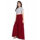 Generic Women's Pack of 1 Georgette Solid High Rise Wide Leg Flared Palazzo Pants with Elastic Waist (Maroon) Generic Women's Pack of 1 Georgette Solid High Rise Wide Leg Flared Palazzo Pants with Elastic Waist (Maroon)
