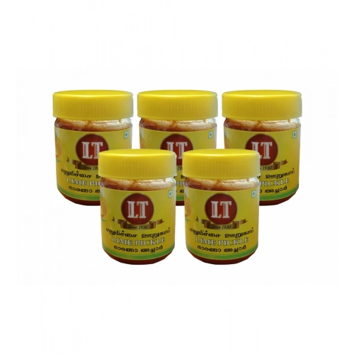 Generic Pack of_5 100GM LT Lemon Pickle Traditional Digestive Side Dish (Red)