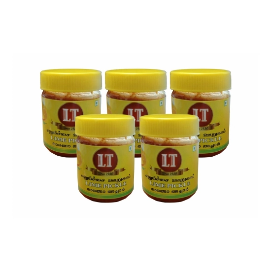 Generic Pack of_5 100GM LT Lemon Pickle Traditional Digestive Side Dish (Red)