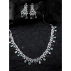 Generic Women's Brass Silver Plated Necklace set (Multicolor)