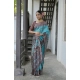 Generic Women's Faux_Tussar Ikat Saree With Unstitched Blouse 5.5Mtr (Aqua_Blue) Generic Women's Faux_Tussar Ikat Saree With Unstitched Blouse 5.5Mtr (Aqua_Blue)