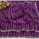 Generic Women's Slik Embellished Saree With Unstitched Blouse 5.5Mtr (Purple) Generic Women's Slik Embellished Saree With Unstitched Blouse 5.5Mtr (Purple)
