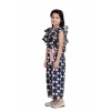 Generic Girl's Rayon Polka Flutter Jumpsuit (Multicolor) Generic Girl's Rayon Polka Flutter Jumpsuit (Multicolor)