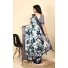 Generic Women's Cotton Silk Floral Printed Saree With Unstitched Blouse 5.5Mtr (Multicolor)