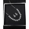 Generic Women's Brass Silver Plated Necklace set (Turquoise)