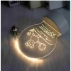 Generic Glass 3D Illusion LED Creative Visualization Lamp