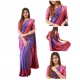 Generic Women's Soft Lichi Silk Printed Saree With Unstitched Blouse 5.5Mtr (Purple)