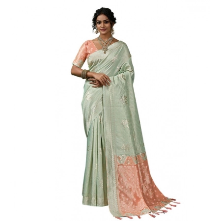 Generic Women's Linen Cotton Printed Saree With Unstitched Blouse 5.5Mtr (Pista Green) Generic Women's Linen Cotton Printed Saree With Unstitched Blouse 5.5Mtr (Pista Green)
