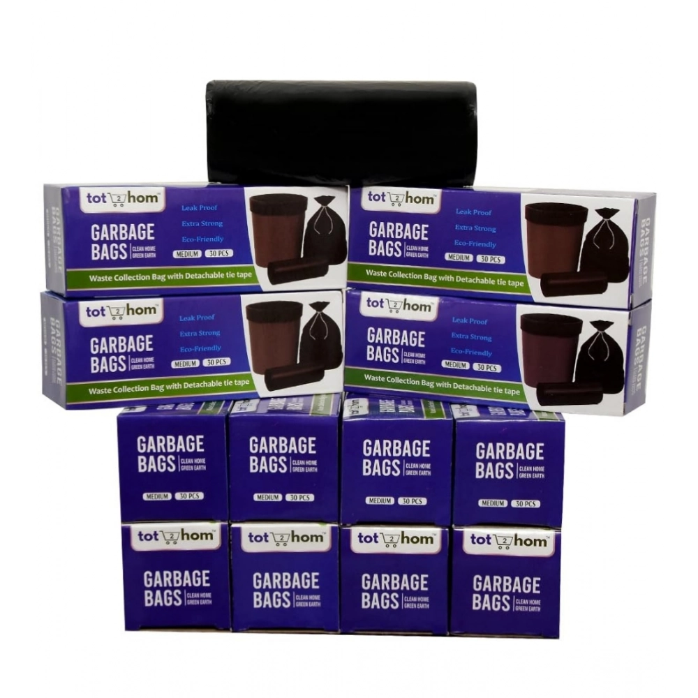 Generic Pack of 12 Biodegradeable Vegetable-Paper 19 x 21 Inches Garbage Bag (Black)