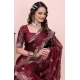 Generic Women's Georgette Embroidered Saree With Unstitched Blouse 5.5Mtr (Maroon) Generic Women's Georgette Embroidered Saree With Unstitched Blouse 5.5Mtr (Maroon)