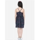 Generic Girl's Rayon Flamingo Print Sleeveless Dress (Black)