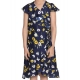 Generic Girl's Polyester Crepe Polka Cold Shoulder Dress (Navy Blue) Generic Girl's Polyester Crepe Polka Cold Shoulder Dress (Navy Blue)